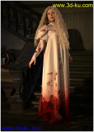 3D打印模型dForce - Crimson Gown for G8F的图片