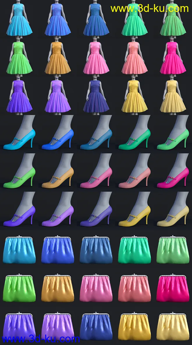dForce 50s Prom Dress for Genesis 8 and 8.1 Females模型的图片7
