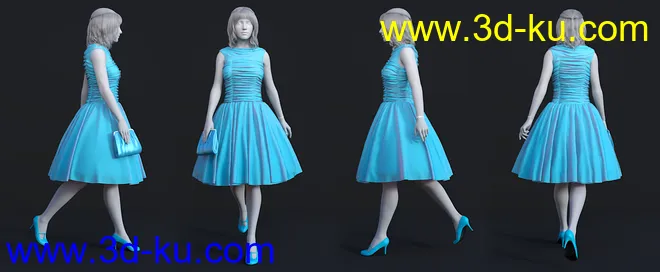 dForce 50s Prom Dress for Genesis 8 and 8.1 Females模型的图片8