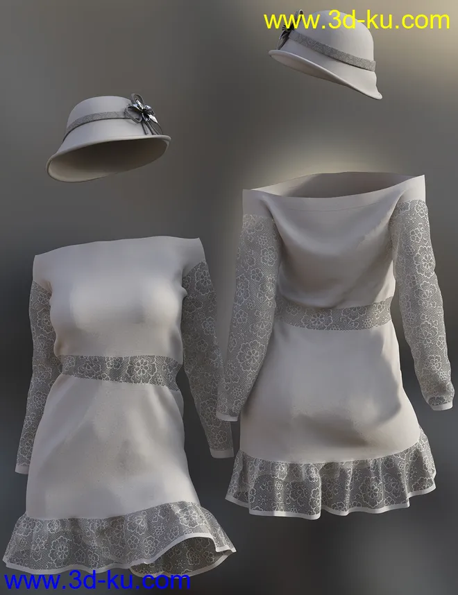 dForce Abby Outfit for Genesis 8 Females模型的图片3