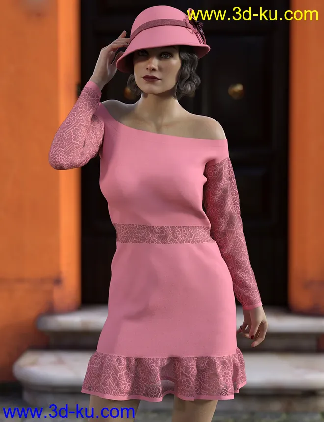 dForce Abby Outfit for Genesis 8 Females模型的图片4