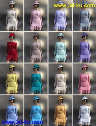 3D打印模型dForce Abby Outfit for Genesis 8 Females的图片