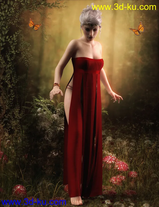 dForce Azura Outfit for Genesis 8 and 8.1 Females模型的图片2