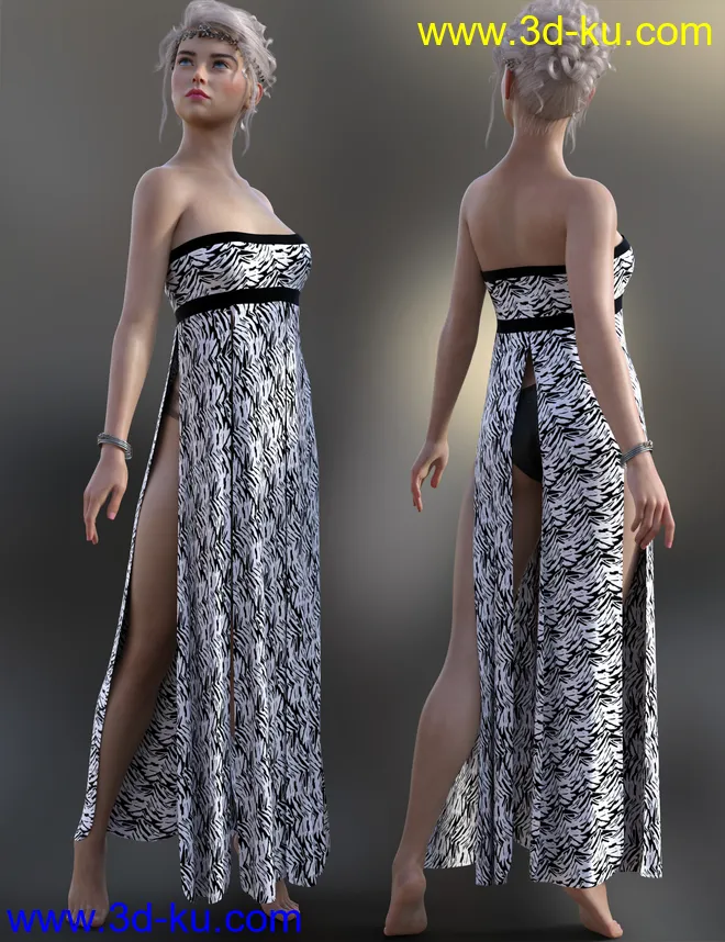 dForce Azura Outfit for Genesis 8 and 8.1 Females模型的图片8