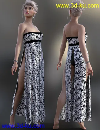 3D打印模型dForce Azura Outfit for Genesis 8 and 8.1 Females的图片
