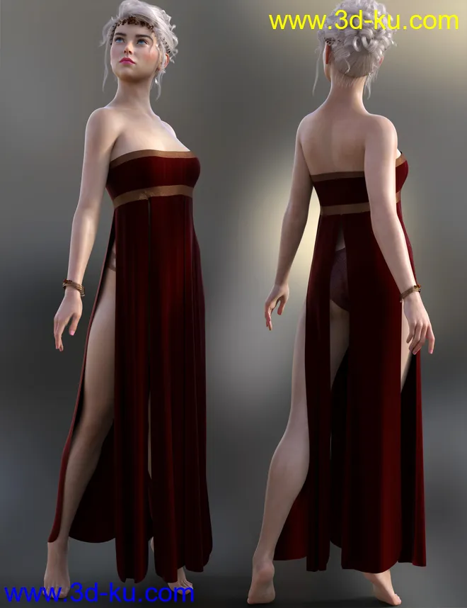 dForce Azura Outfit for Genesis 8 and 8.1 Females模型的图片12