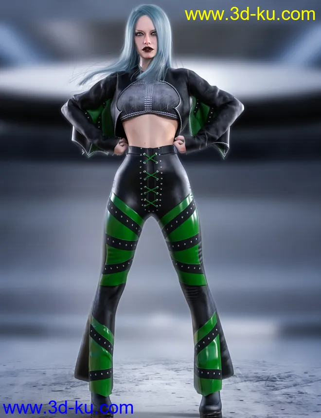 dForce BatWing Style Outfit For Genesis 8 and 8.1 Females模型的图片7