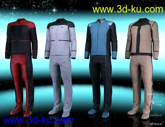 3D打印模型dForce Bridge Officer Outfit Textures的图片