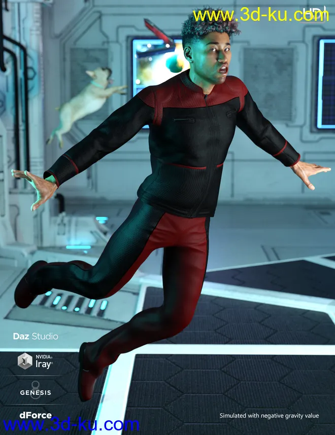 dForce Bridge Officer Outfit Textures模型的图片7