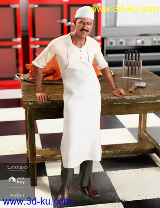 3D打印模型dForce Butcher Pete Outfit for Genesis 8 Males的图片