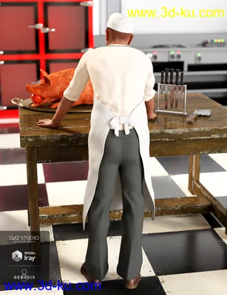 3D打印模型dForce Butcher Pete Outfit for Genesis 8 Males的图片