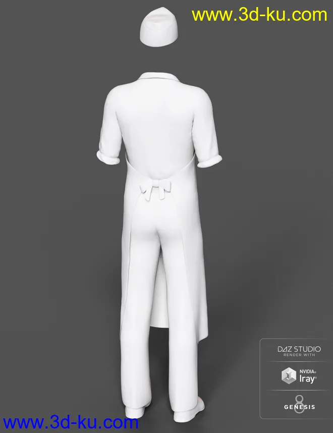 dForce Butcher Pete Outfit for Genesis 8 Males模型的图片6