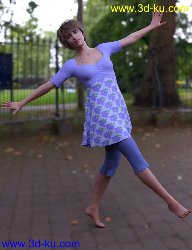 dForce Capri Outfit for Genesis 8 Females模型的图片5