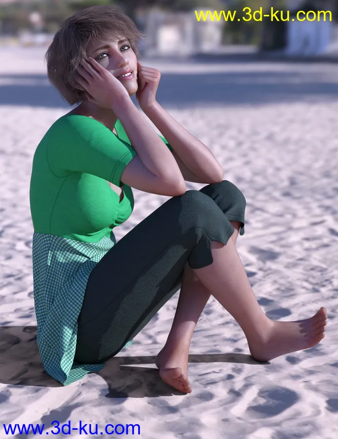 dForce Capri Outfit for Genesis 8 Females模型的图片8