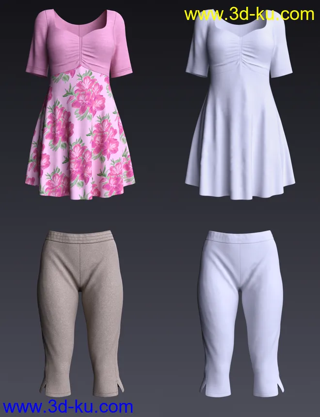 dForce Capri Outfit for Genesis 8 Females模型的图片10