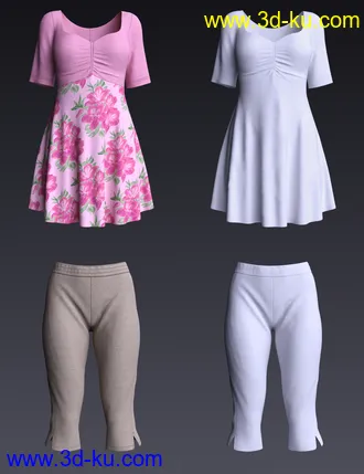 3D打印模型dForce Capri Outfit for Genesis 8 Females的图片