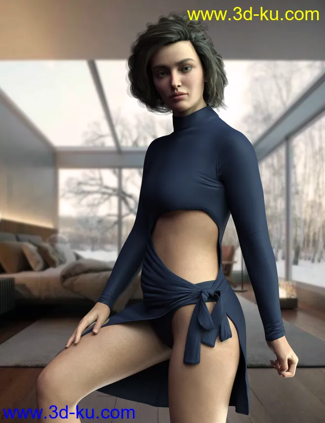 dForce Casual Fashion Outfit for Genesis 8 Females模型的图片1