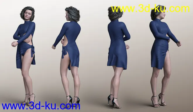 dForce Casual Fashion Outfit for Genesis 8 Females模型的图片4