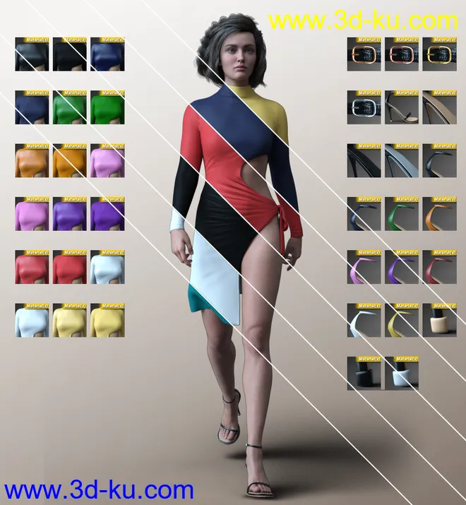 dForce Casual Fashion Outfit for Genesis 8 Females模型的图片7