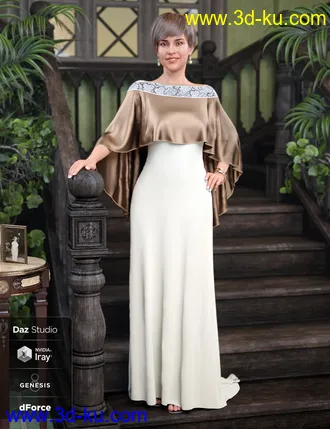 3D打印模型dForce Catherine Outfit for Genesis 8 Female(s)的图片