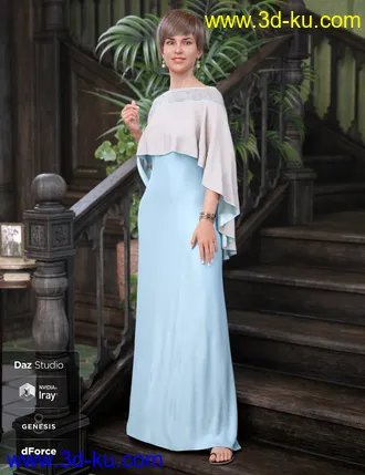 3D打印模型dForce Catherine Outfit for Genesis 8 Female(s)的图片
