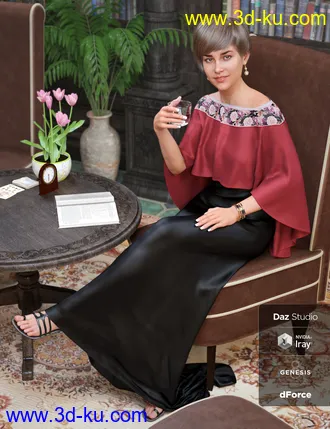 3D打印模型dForce Catherine Outfit for Genesis 8 Female(s)的图片