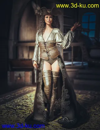 3D打印模型dForce CB Avast Sea Clothing Set for Genesis 8 and Genesis 8.1 Females的图片