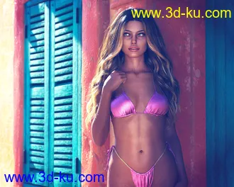 3D打印模型dForce Classic Blowout Hair for Genesis 8 and 8.1 Females的图片