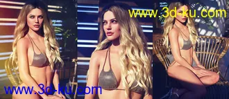 dForce Classic Blowout Hair for Genesis 8 and 8.1 Females模型的图片12