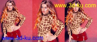 3D打印模型dForce Classic Blowout Hair for Genesis 8 and 8.1 Females的图片