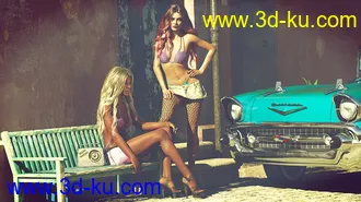 3D打印模型dForce Classic Blowout Hair for Genesis 8 and 8.1 Females的图片