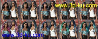 dForce Classic Blowout Hair for Genesis 8 and 8.1 Females模型的图片27