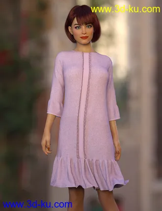 3D打印模型dForce Clio Dress for Genesis 8 Female(s)的图片