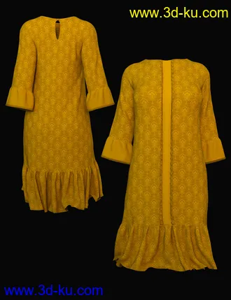 3D打印模型dForce Clio Dress for Genesis 8 Female(s)的图片