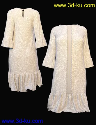 3D打印模型dForce Clio Dress for Genesis 8 Female(s)的图片