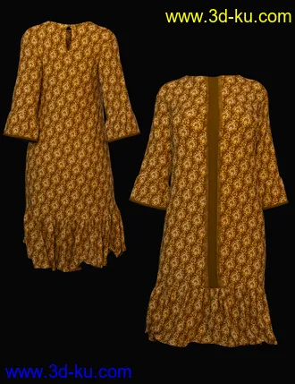 3D打印模型dForce Clio Dress for Genesis 8 Female(s)的图片