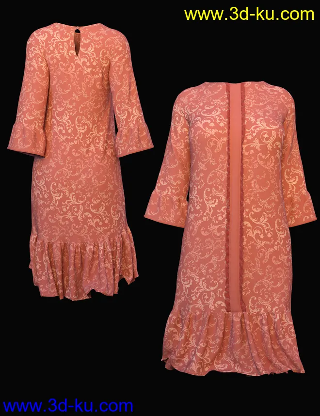 dForce Clio Dress for Genesis 8 Female(s)模型的图片6