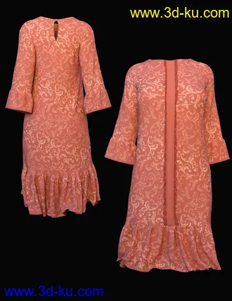 3D打印模型dForce Clio Dress for Genesis 8 Female(s)的图片