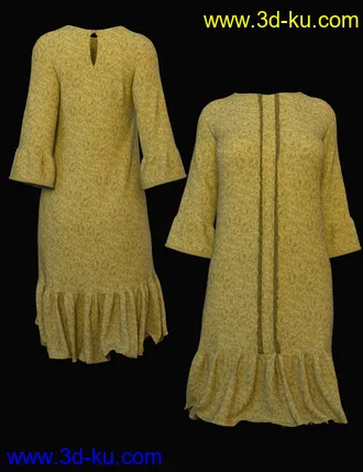 3D打印模型dForce Clio Dress for Genesis 8 Female(s)的图片