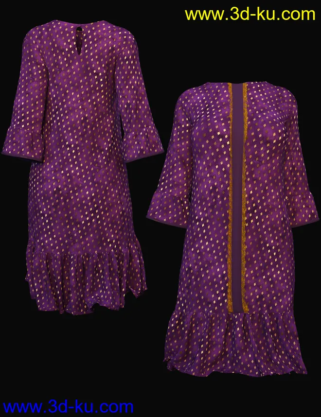 dForce Clio Dress for Genesis 8 Female(s)模型的图片10