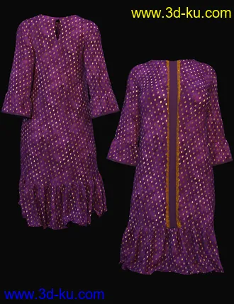 3D打印模型dForce Clio Dress for Genesis 8 Female(s)的图片