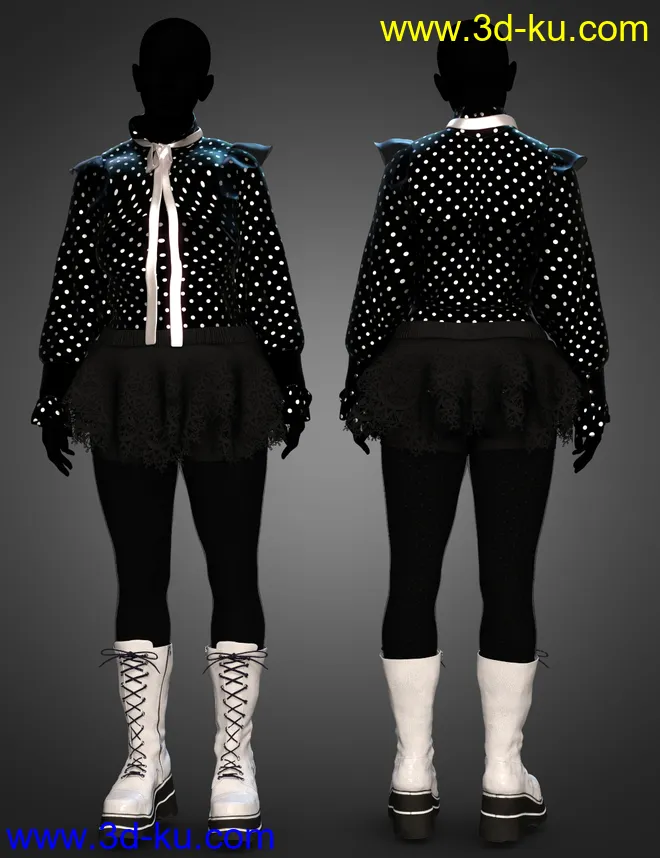 dForce Club Kid Outfit Textures模型的图片2