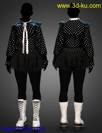 3D打印模型dForce Club Kid Outfit Textures的图片