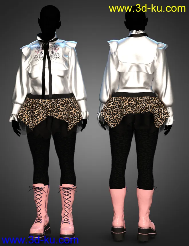 dForce Club Kid Outfit Textures模型的图片3