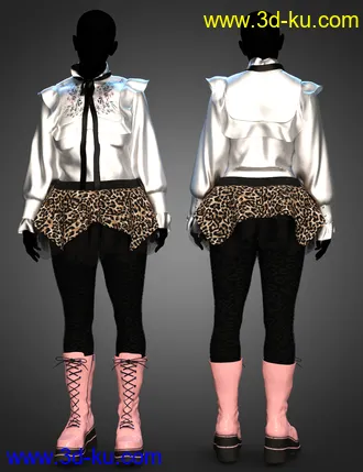 3D打印模型dForce Club Kid Outfit Textures的图片