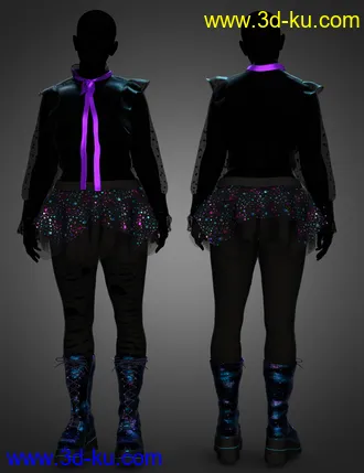 3D打印模型dForce Club Kid Outfit Textures的图片