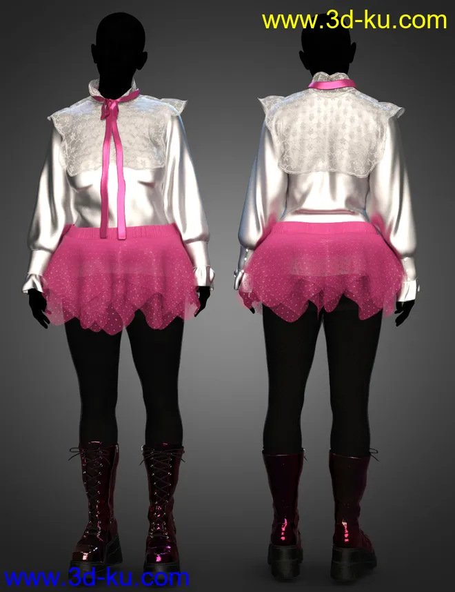 dForce Club Kid Outfit Textures模型的图片6