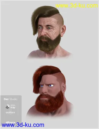 3D打印模型dForce Cool Hair for Genesis 8 Male(s)的图片