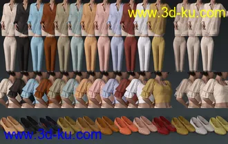 3D打印模型dForce Crisp Linen Outfit for Genesis 8 and 8.1 Females的图片