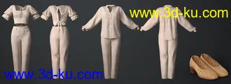 3D打印模型dForce Crisp Linen Outfit for Genesis 8 and 8.1 Females的图片